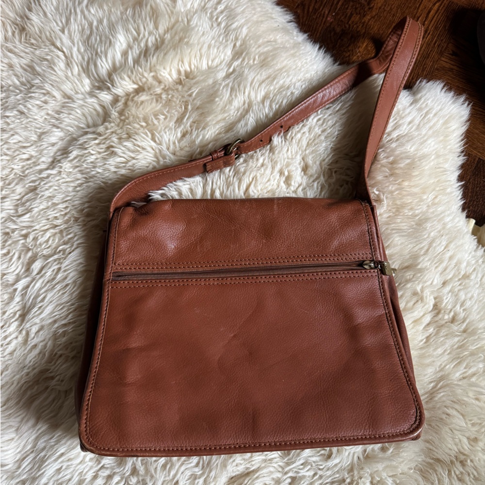 Fossil 1954 vintage messenger bag cognac leather shoulder bag laptop bag